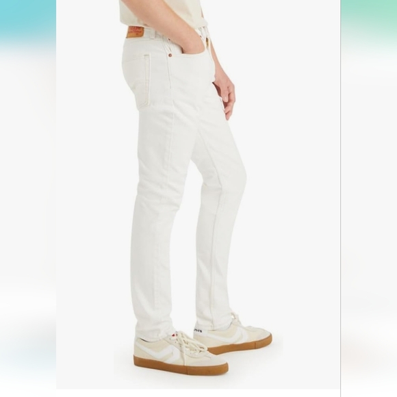 New In Plastic LEVI'S White Distressed 512 Slim Taper Fit Warp Stretch 40 X 30 - Picture 2 of 12